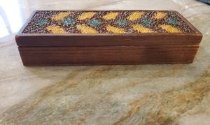 Vintage Gravel Art Trinket Box